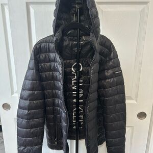 Calvin Klein Men's Dark Gray Puffer Jacket